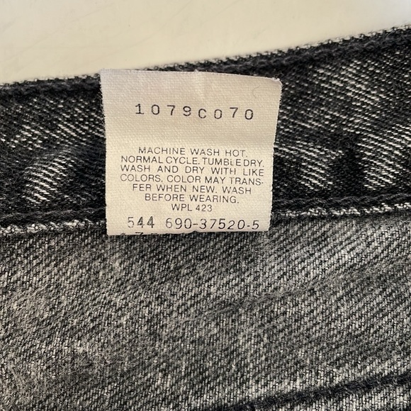 Vintage Levi’s 501 black acid wash Y2K button fly high waisted jeans size 13 J - Picture 6 of 15